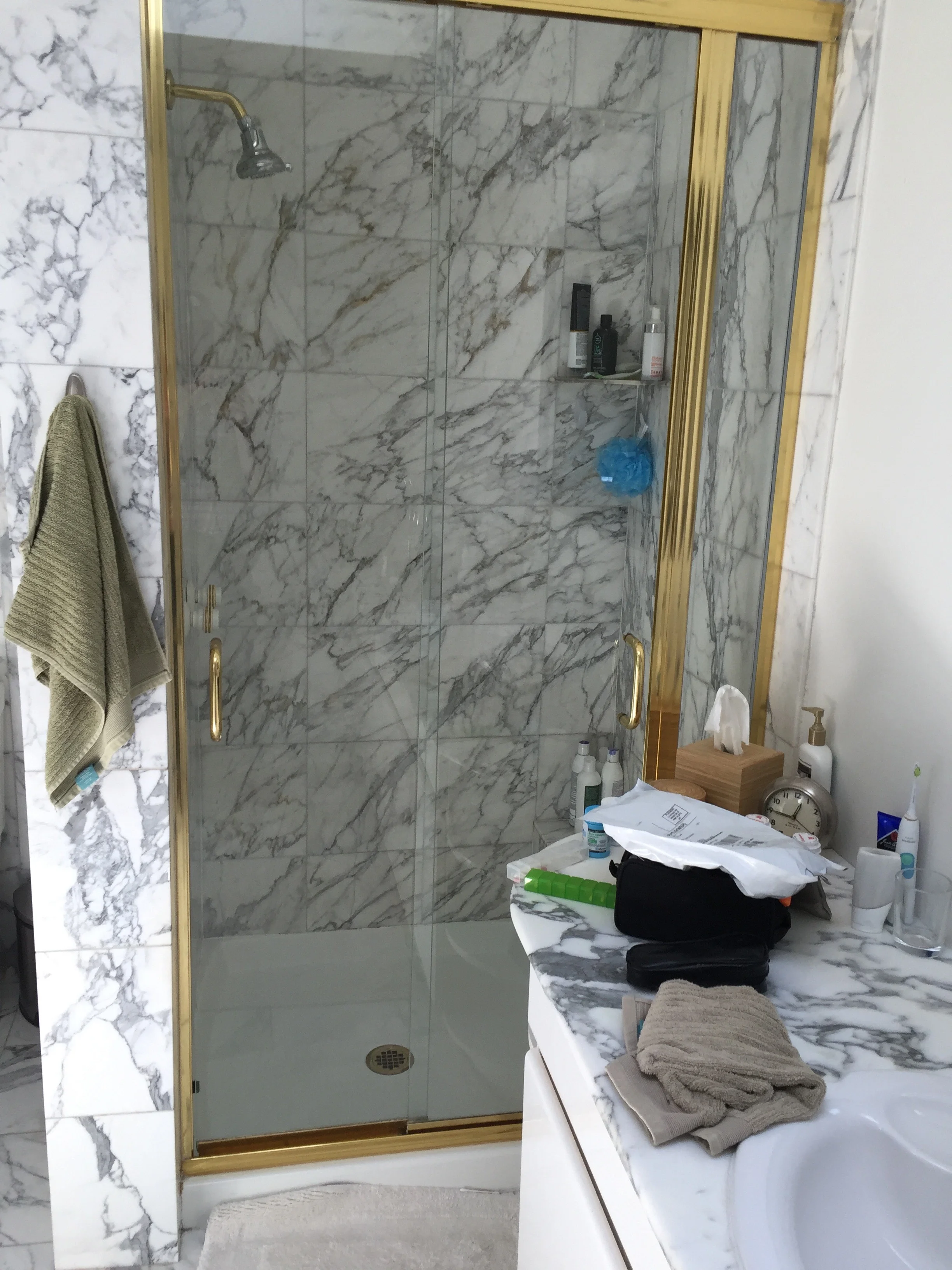 I'm sure I read somewhere that when you have 100 SF available, you shouldn't require the occupants to turn sideways to enter the small shower. 