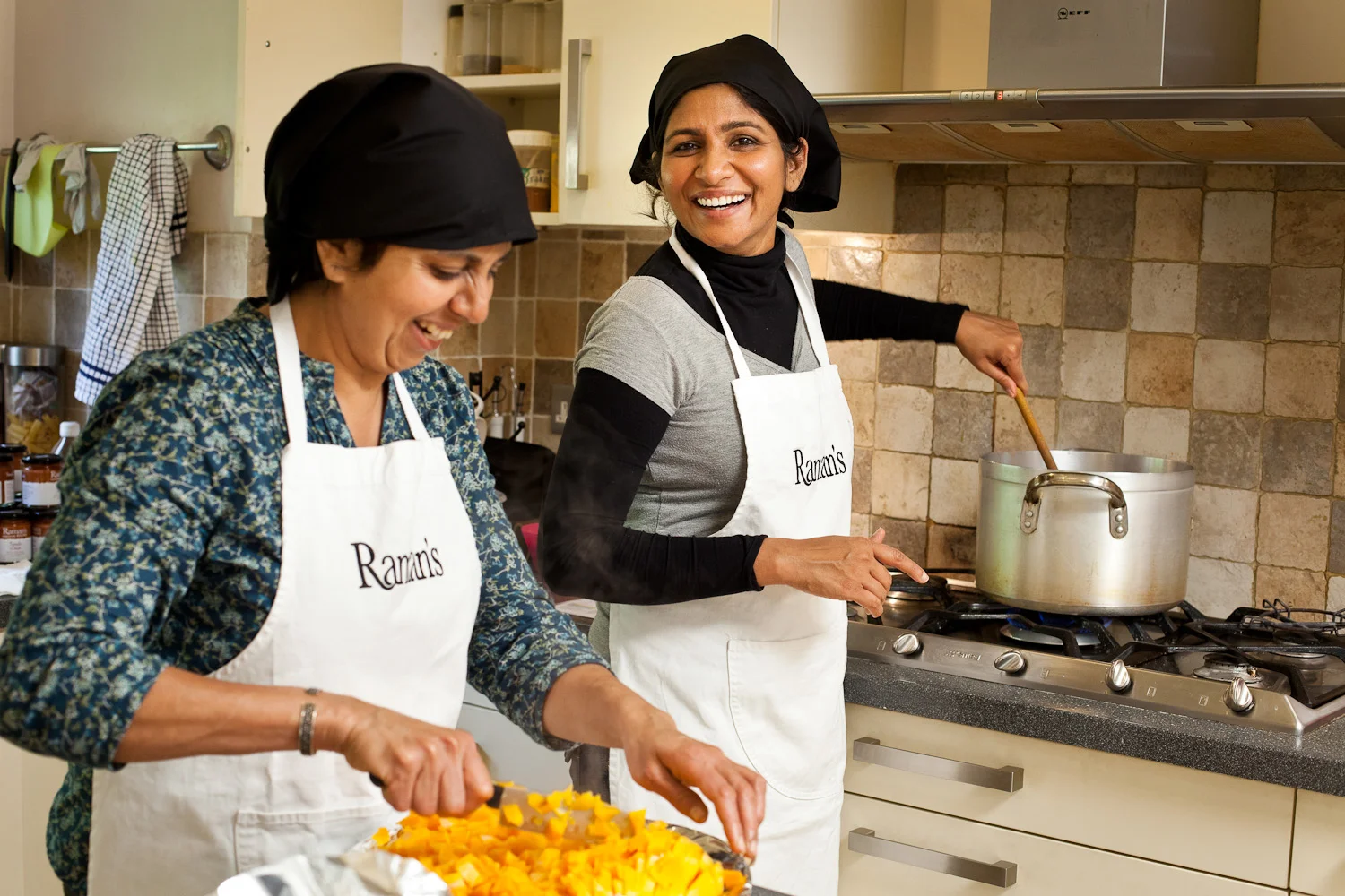 Geetha Varadan and Priya Raman making relish.jpg