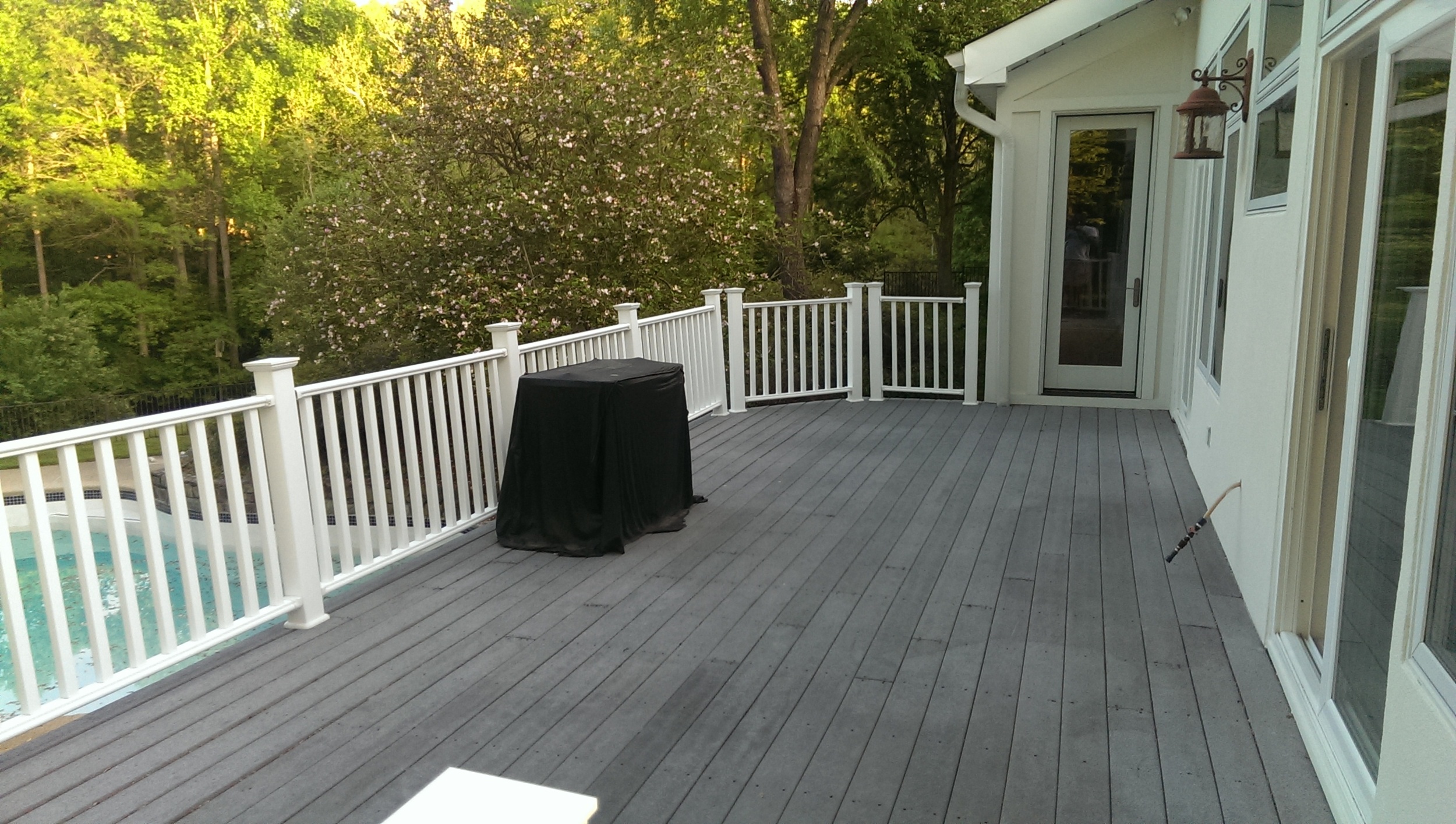 We dimension all exterior surfaces including decks and patios. 