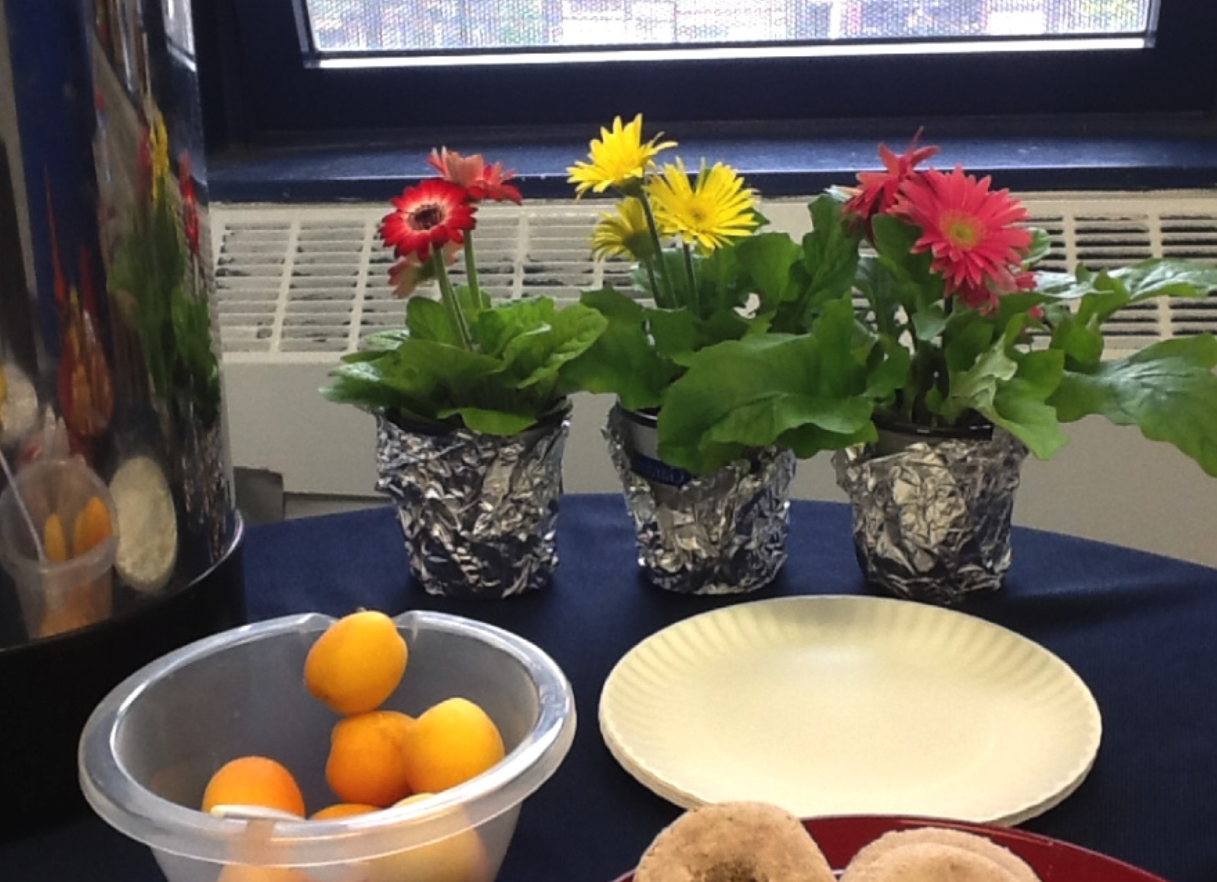 Coordinator to Program Director: I notice that you set up the table with flowers and snacks for today’s staff meeting. This is important because it helps teachers feel respected which in turn helps quiet the static and allows people to focus on the topics of today’s meeting.