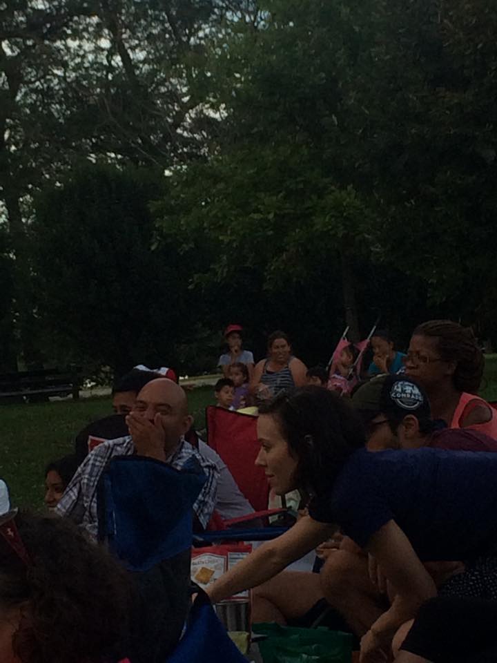  Audience watching the play at Calumet Park. 