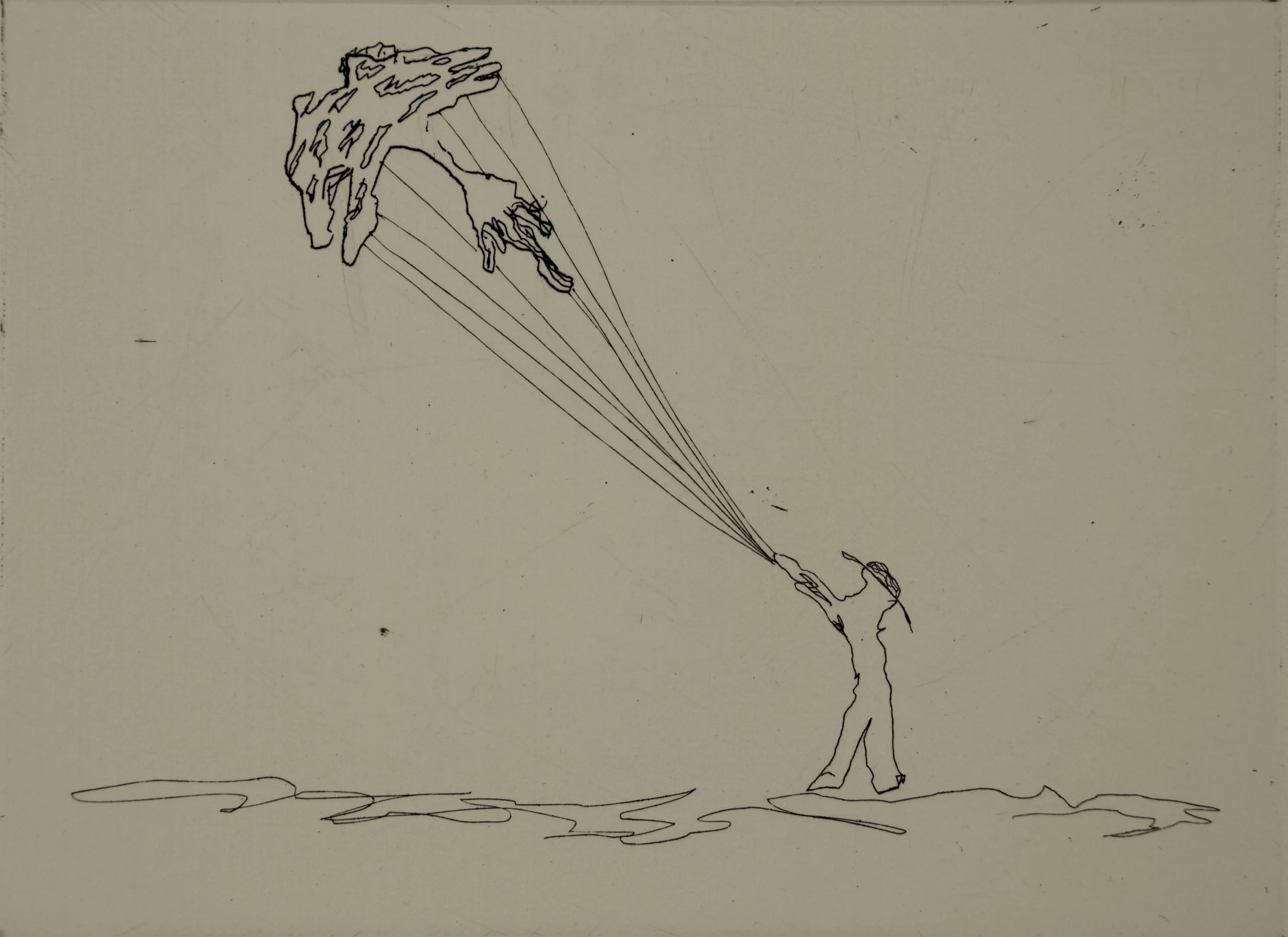 Playing and Owning I, 2012 Hardground Etching, Paper Size: 27 X 32 cm, Edition Size: 12