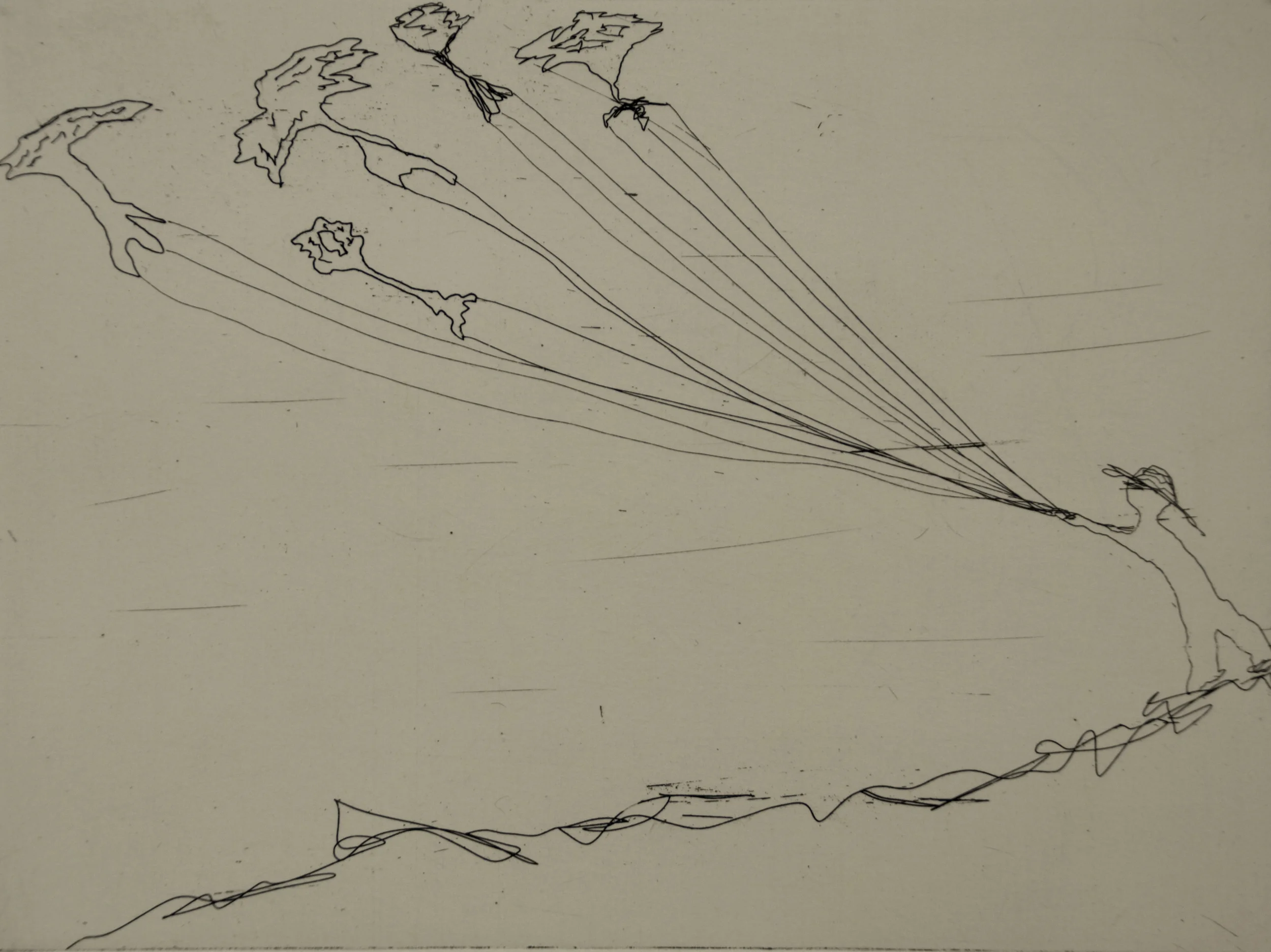 Playing & Owning II, 2012 Hardground Etching, Paper Size: 27 X 32 cm, Edition Size: 12