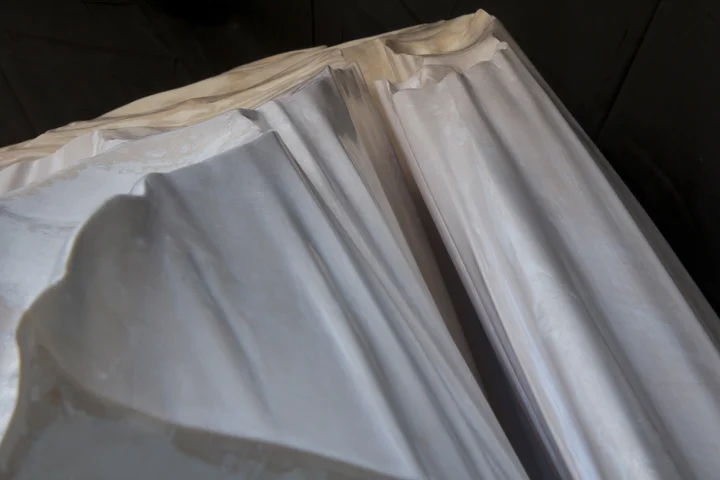Shadow , 2011 (Detail) Polymer gypsum,High density foam, steel 72" X 36" X 29" | 182cm X 91cm X 74cm Photo credit: Lourens Smith