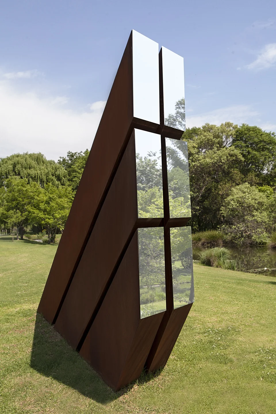 FACE THE SUN- Nirox Sculpture Park, Johannesburg Mild Steel, Stainless Steel 2740mm X 4271mm X 716mm | 107" X 168" X 28" EDITION OF 3 +1 AP 2015