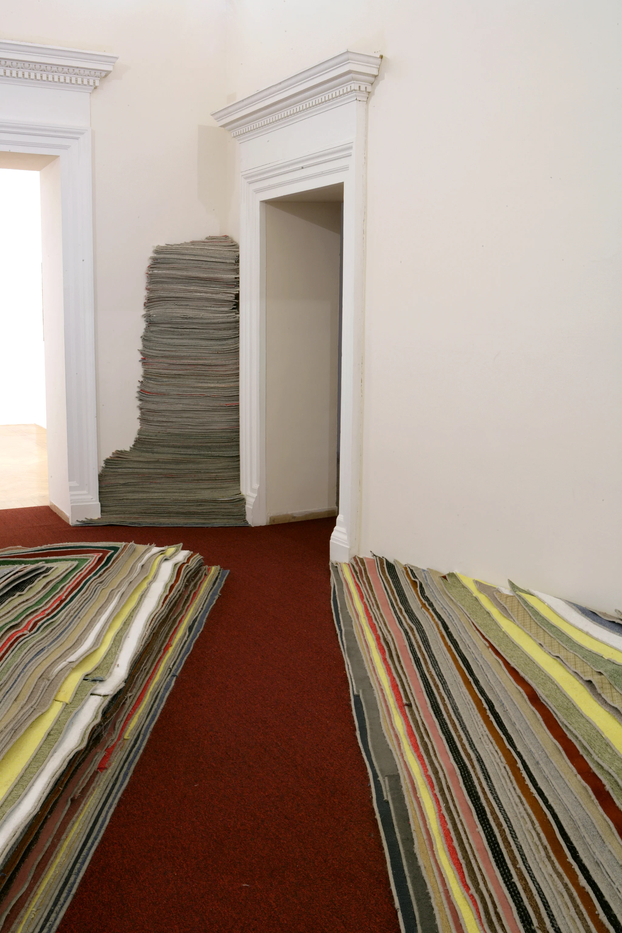    Uplift: The Mountain Palazzo delle Papesse    2008  Site specific installation  Carpet     ... produced especially for the exhibition .ZA-giovane arte dal Sudafrica, curated by Marlene Dumas, Kendall Geers, Berni Searle, Minette Vari, Sue Williams