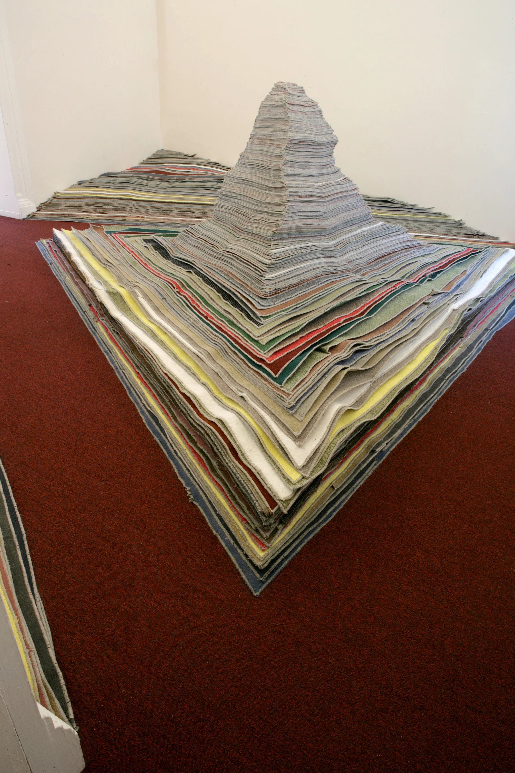    Uplift: The Mountain Palazzo delle Papesse    2008  Site specific installation  Carpet     ... produced especially for the exhibition .ZA-giovane arte dal Sudafrica, curated by Marlene Dumas, Kendall Geers, Berni Searle, Minette Vari, Sue Williams