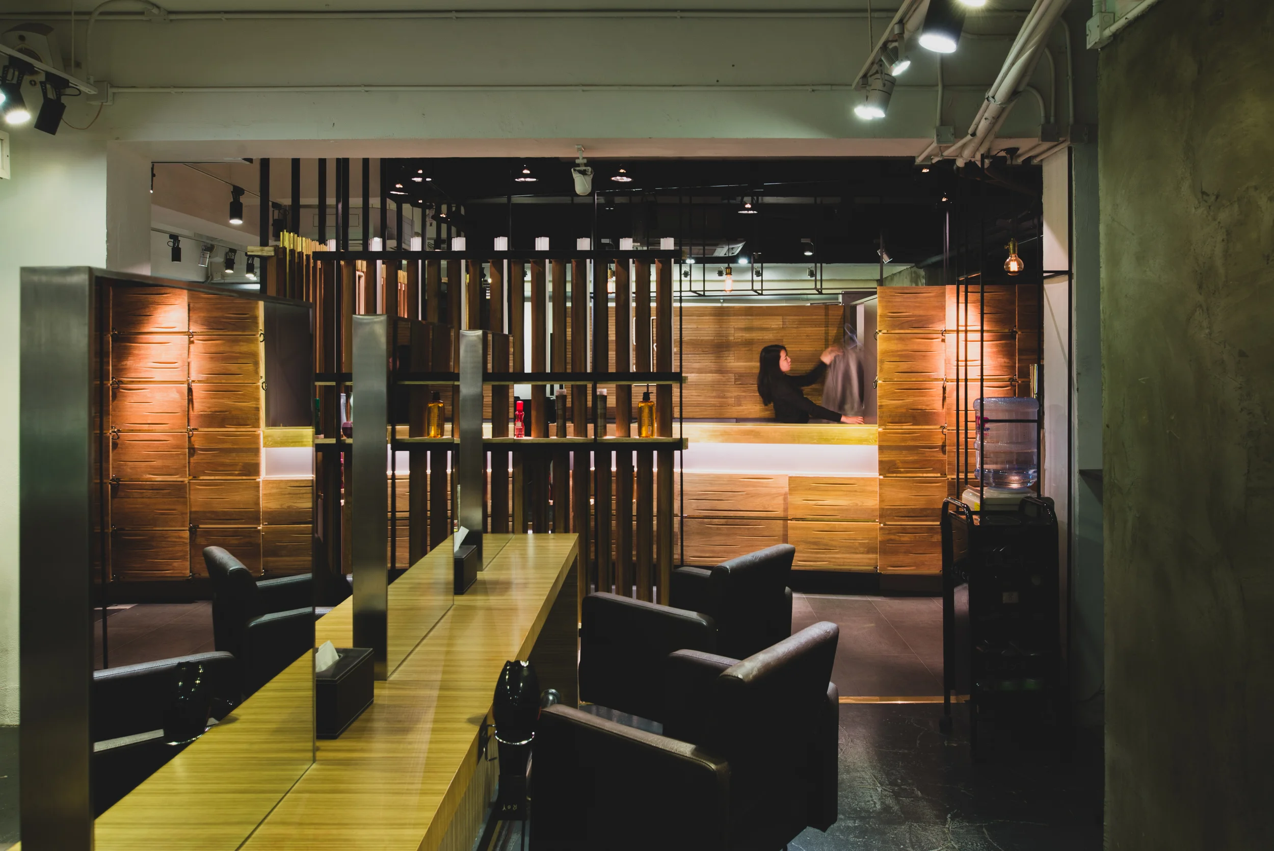 View of reception from the existing salon