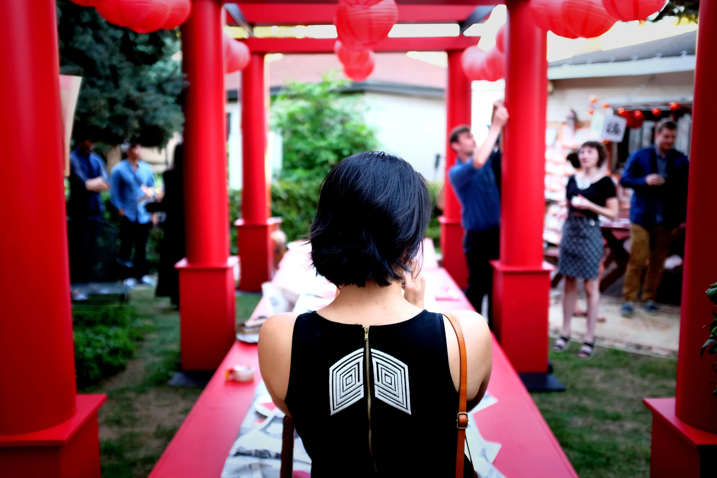 At the center of the event, were three grandiose Torii we built to emulate those found on the Zodiac placemats found at Chinese takeout restaurants.