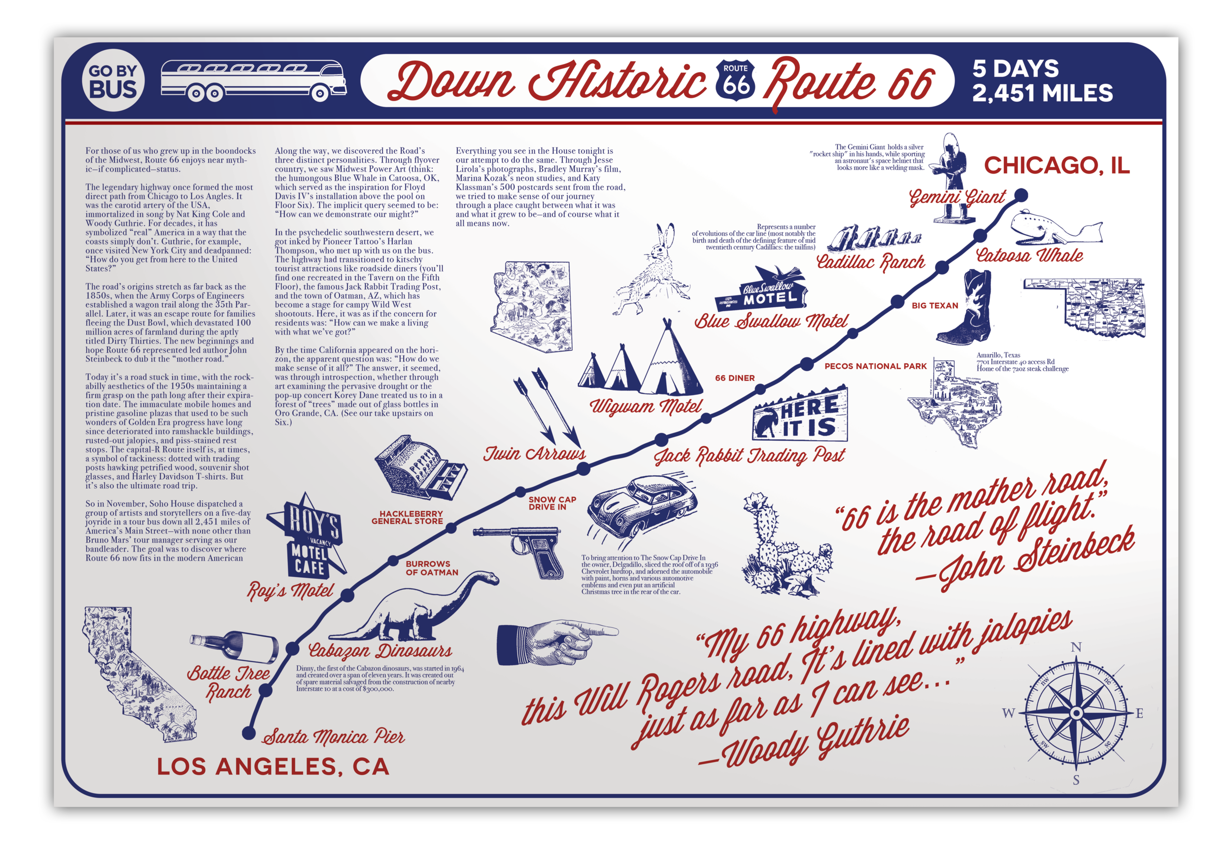 I created another vintage clip art collage on the front of the map to serve as a schedule for the actual NYE party. This side of the map also displayed the cocktail menu, as well as a series of tributes to our adventure in the form of inside jokes turned "local advertisements".