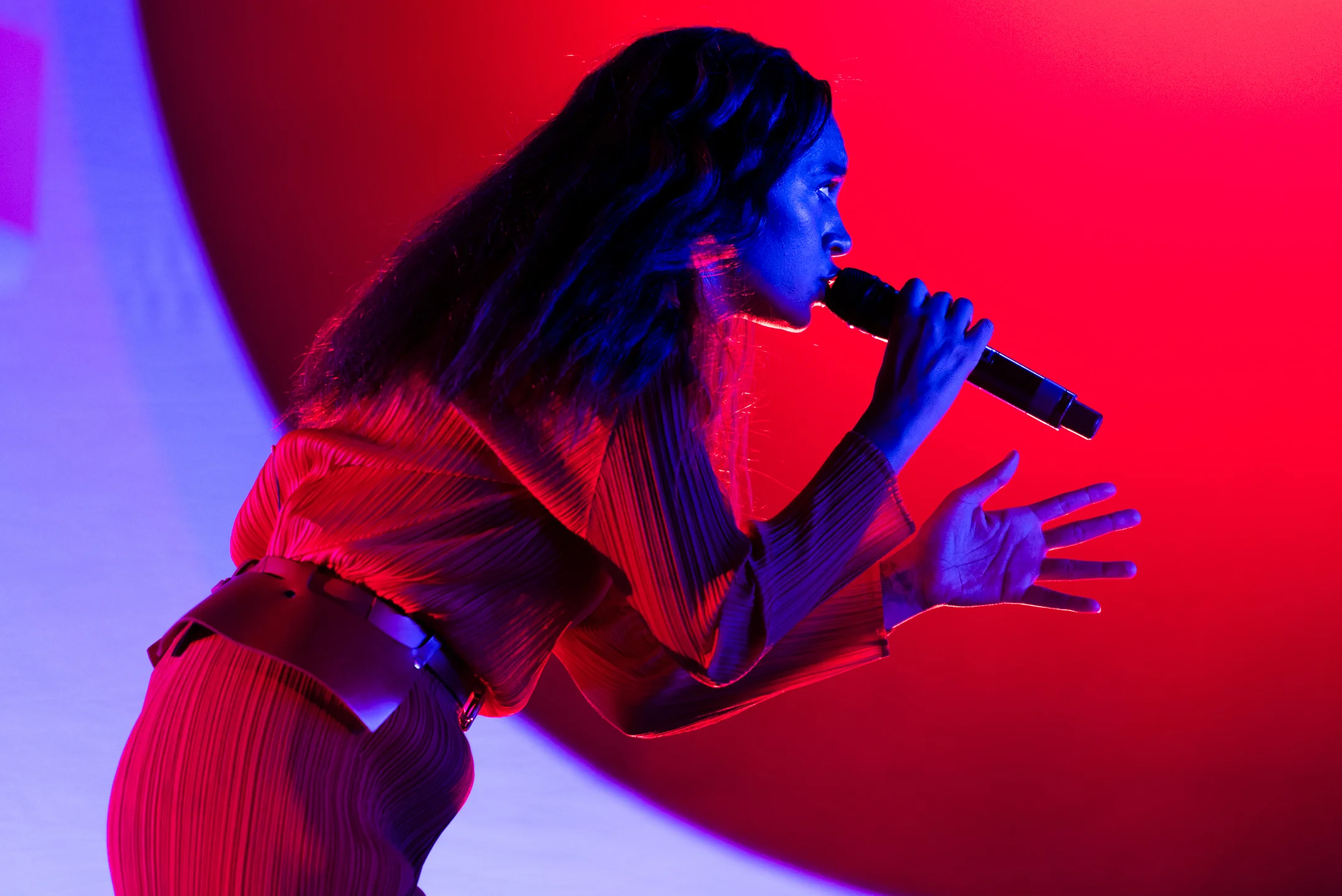 Solange singing at Bumbershoot Music Festival at Seattle Center Washington 2017