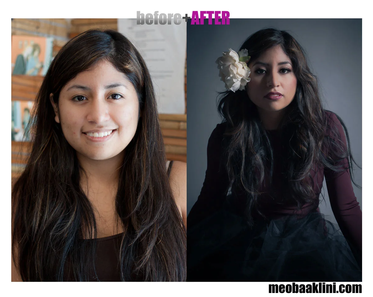 A heart for fashion//Maria before + AFTER beauty session//Berkeley Glamour and Boudoir Photographer