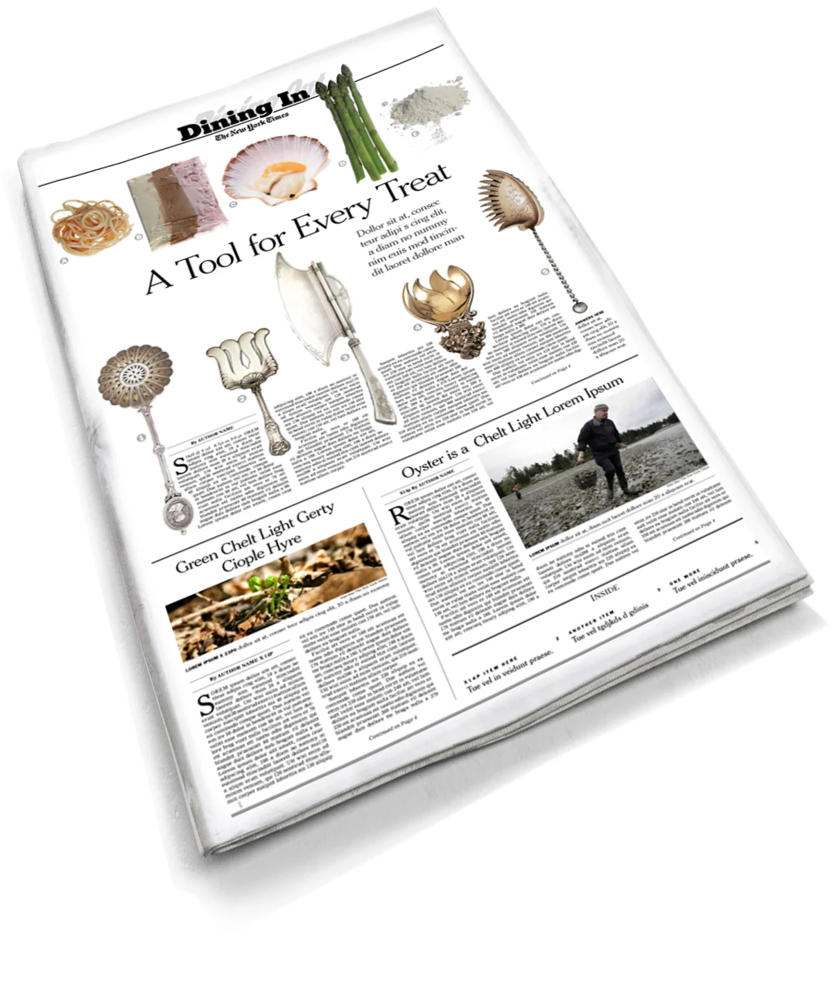 The New York Times section covers