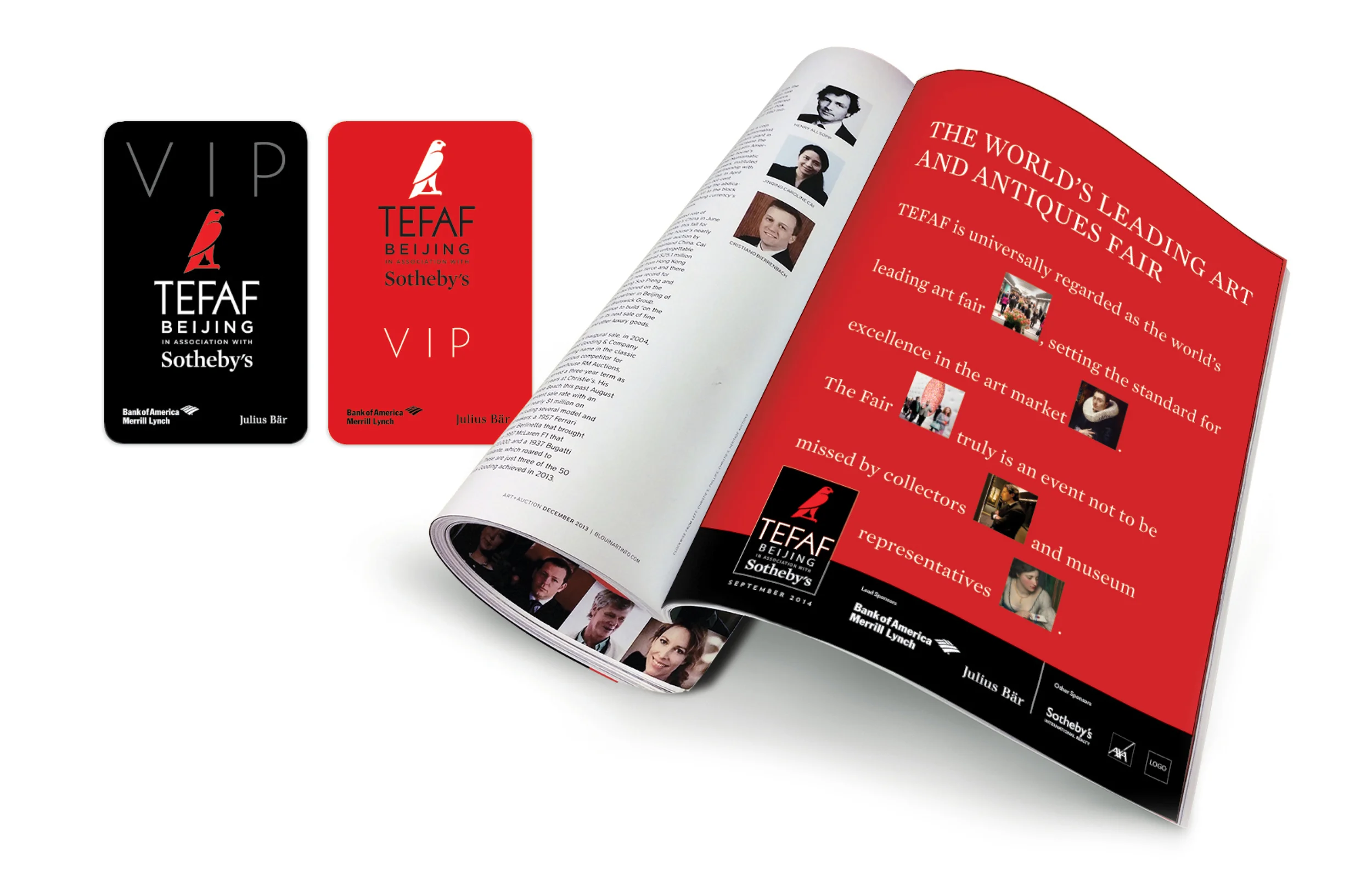 Sotheby's: TEFAF Art Show print advertising and special VIP Access Cards