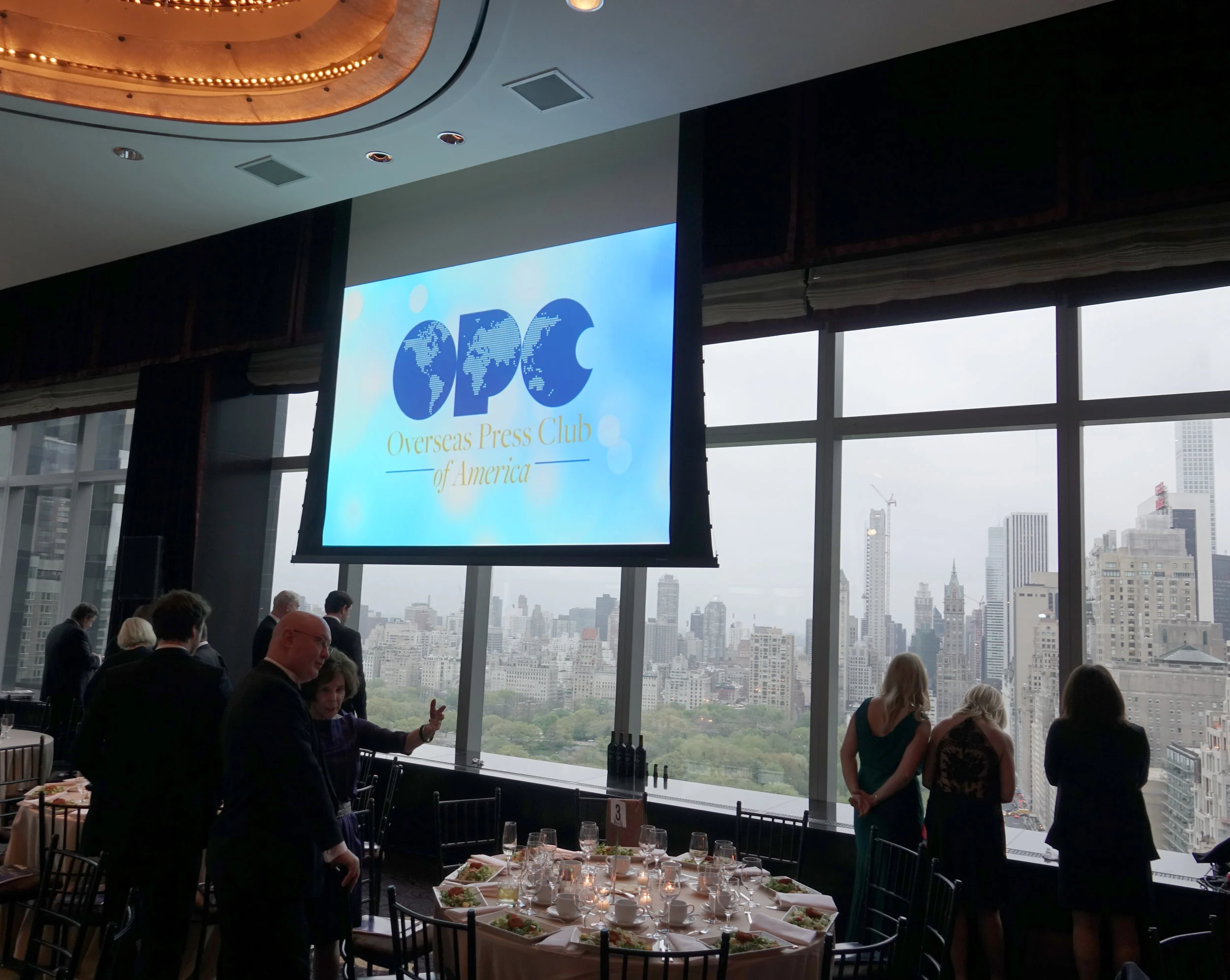 Overseas Press Club of America Awards Dinner Presentation Screen