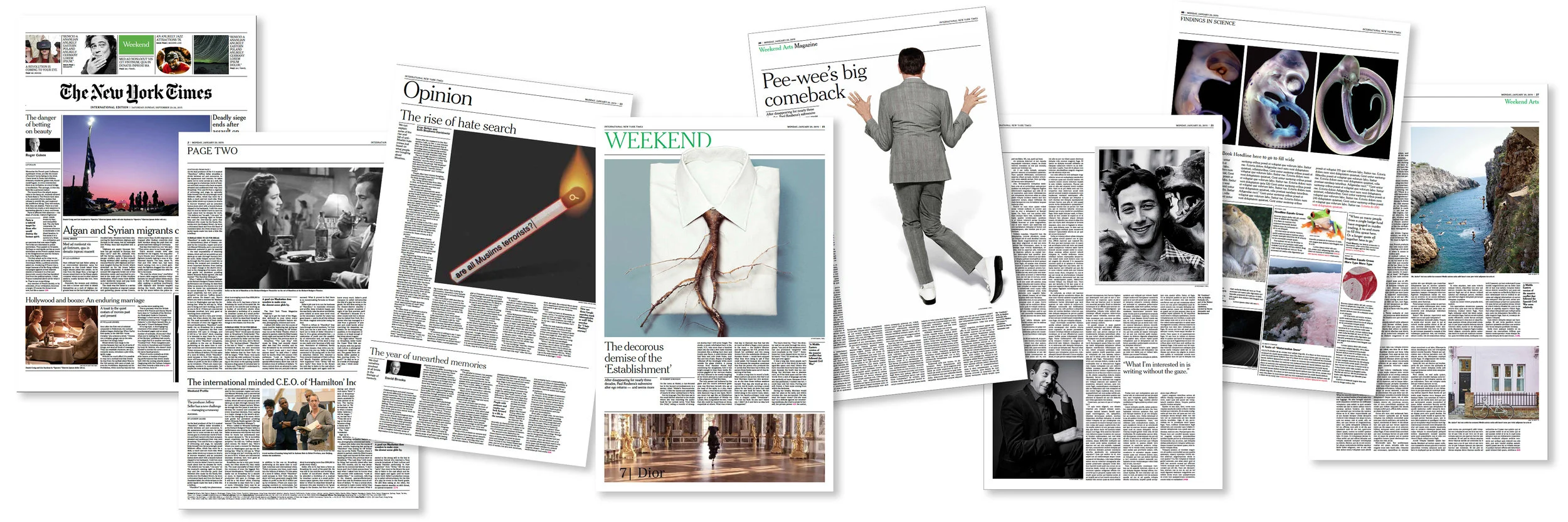 The New York Times Weekend edition re-design 