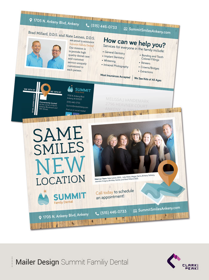 Mailer Design for Summit Family Dental by Clark Peak Design