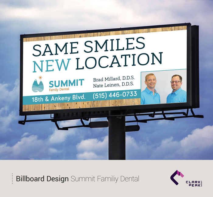 Billboard Design for Summit Family Dental by Clark Peak Design