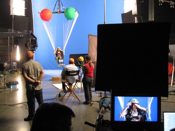 Making actors fly with balloons