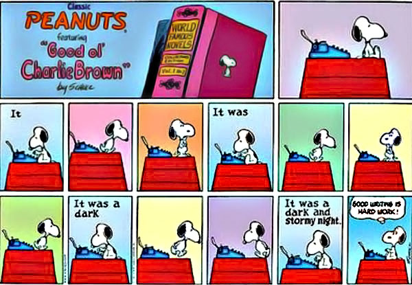 Attack your readers with a powerful opening line that contains your best fact first. Unlike Snoopy in Charles Schulz's classic Peanuts comics, that means identifying your best fact and finding the most engaging way to say it.