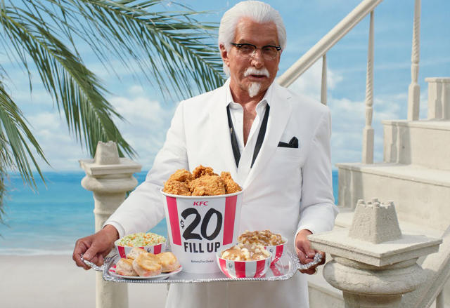 The always bronze George Hamilton is the latest in the carousel of Colonel Sanders characters in a new, buzzy KFC TV ad campaign. Hamilton is the new face for KFC’s extra crispy chicken.