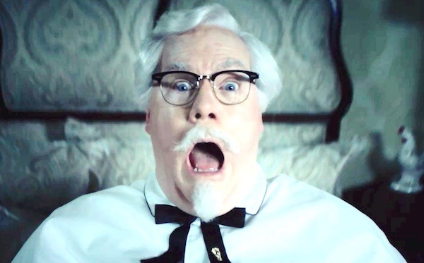 Jim Gaffigan made a bold impression in his round as Colonel Sanders.
