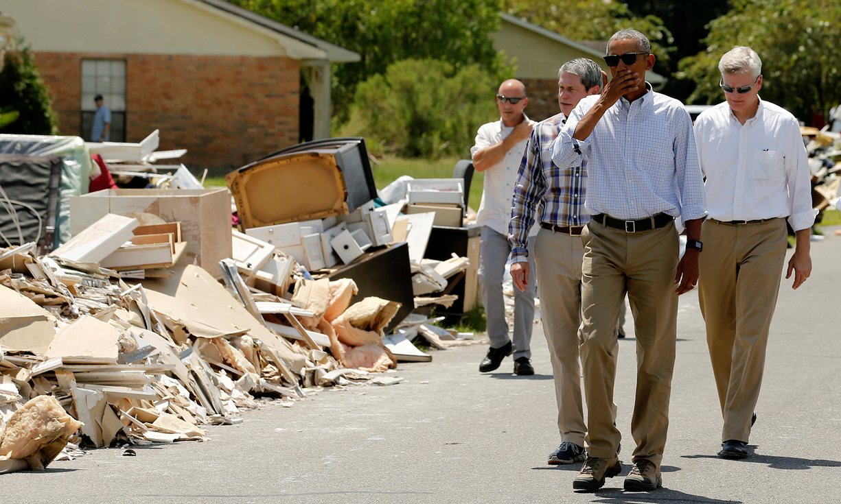 Words matter in crisis response, but actions leave the longest lasting impression. President Obama recently came under scrutiny as some said he took too long to fit in a tour of flood-ravaged southern Louisiana in August. Meanwhile, Obama praised FEMA for stepping up disaster relief efforts in the last decade, a trend that has helped repair the agency's damaged reputation after Hurricane Katrina. 