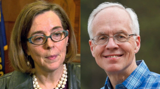 GOP gubernatorial candidate Bud Pierce jettisoned his endorsement of Donald Trump on the run-up to this Saturday’s first debate with Governor Kate Brown in Bend. Four more debates will follow into mid-October.