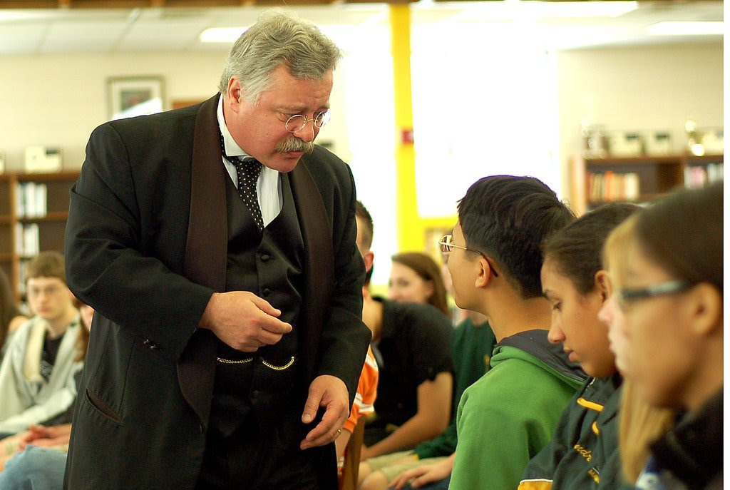 Actor Joe Wiegand is so convincing in his impersonation of Teddy Roosevelt that adults walk away from his performances thinking they actually talked to the former President.