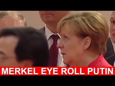 German Chancellor Angela Merkel’s expressive eye roll went viral, letting everyone know her exasperation with points being made by Russian President Vladimir Putin.