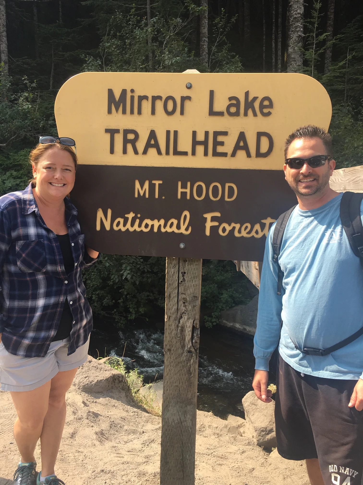 Joel Rubin and his wife Sarah hiking at Mt. Hood