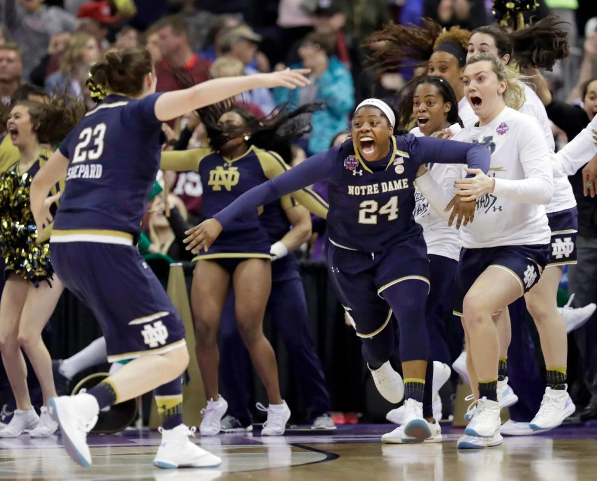 Notre Dame’s Arike Ogunbowale knocked down two last-second, game-winning shots in the NCAA Women’s Basketball Final Four over the weekend and told reporters afterward she practices those shots everyday. Speakers and presenters who want to make a hit should take note. (Photo Credit: Tony Dejak/AP)