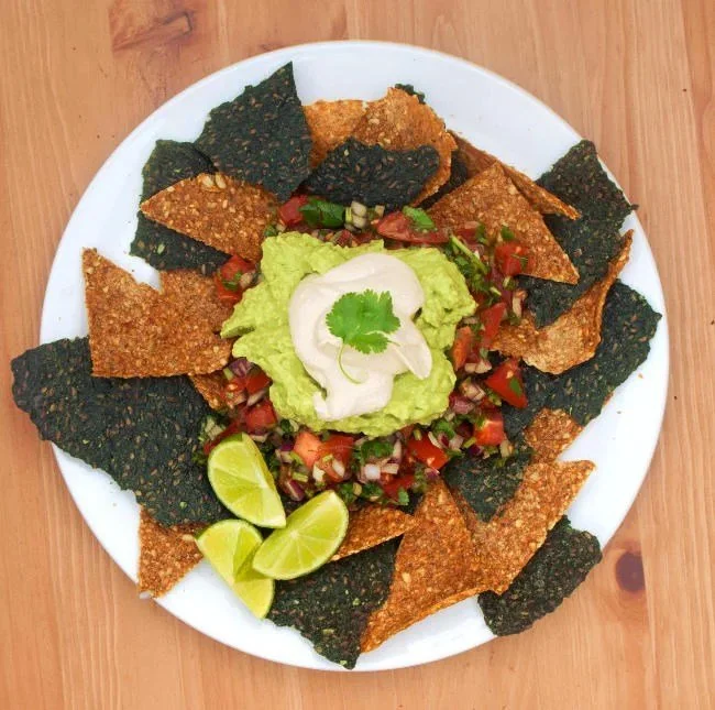 Free-From Nachos and Guacamole