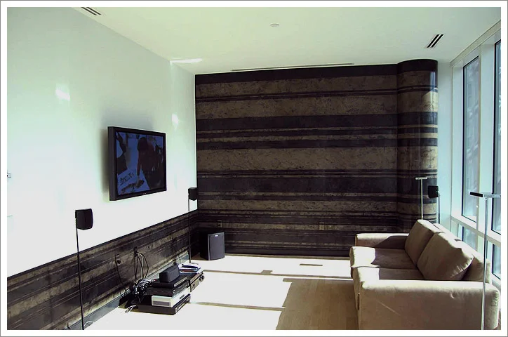 Geometric Design: Venetian Plaster. Private residence in the Astor Place Building, NYC