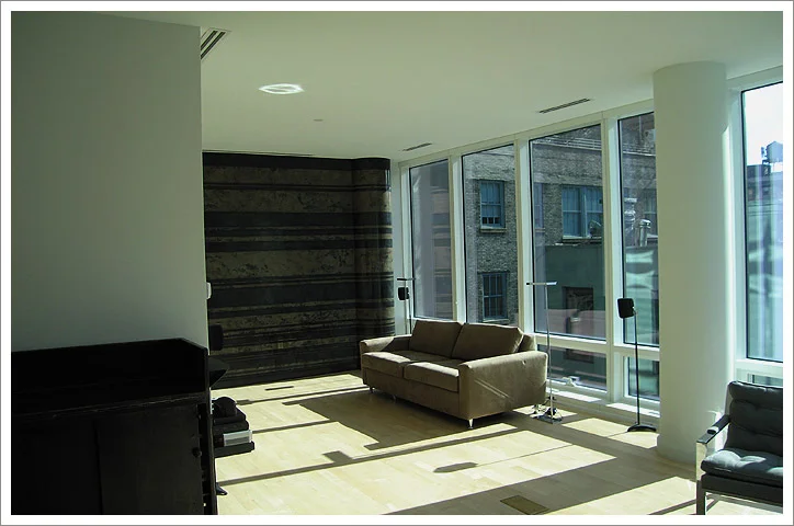 Geometric Design: Venetian Plaster. Private residence in the Astor Place Building, NYC