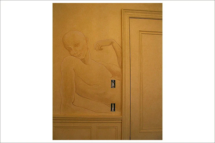 Parlor room mural painted on site. NYC