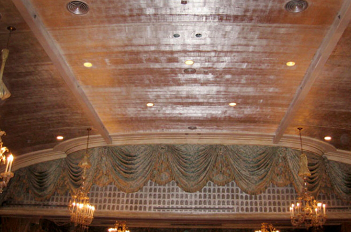   3D METALLIC STRIE ON CANVAS. The Ballroom at the Pierre Hotel, NYC.  