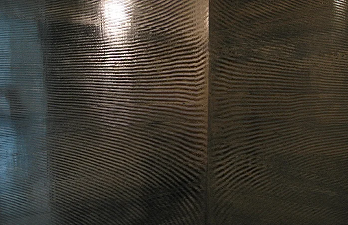 Dark Strie: Master Bathroom. Private residence in the Astor Place Building, NYC. Designer: Kristen McGinnis.