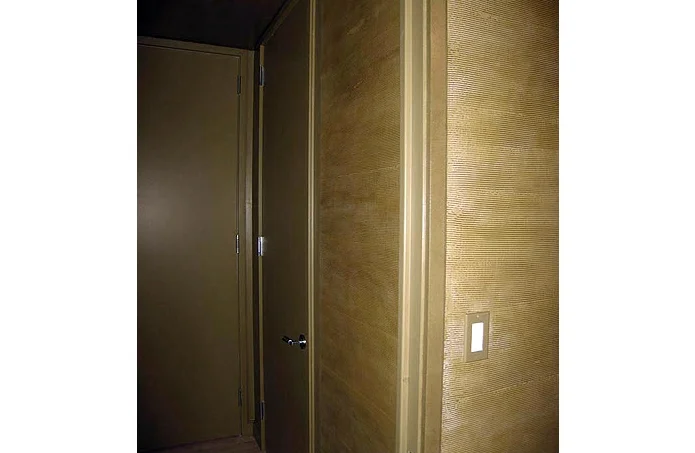 Olive Green: Horizontal strie. Private residence in the Astor Place Building, NYC