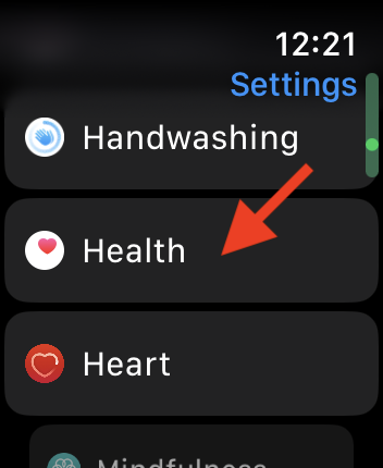 2. Navigate to Health