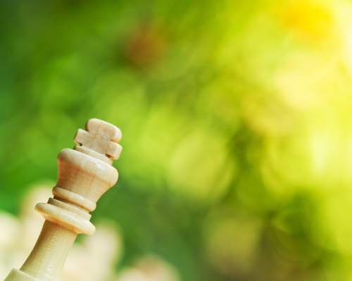 3D Rendering : illustration of chess pieces.the glass king chess at the  center with pawn chess in the back.chess board with light drop background.leader  success concept,business leader concept Stock Illustration