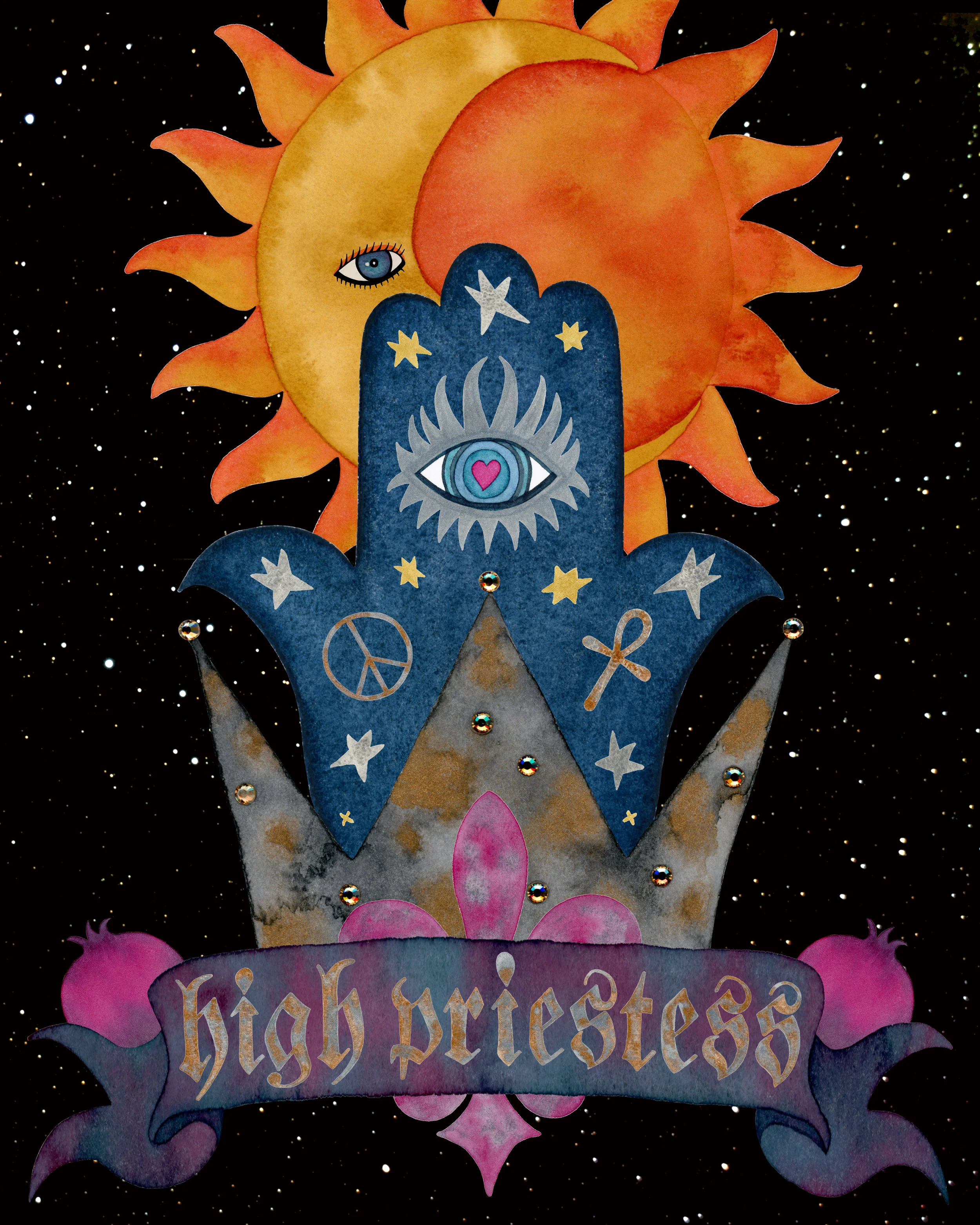 HIGH PRIESTESS TAROT CARD