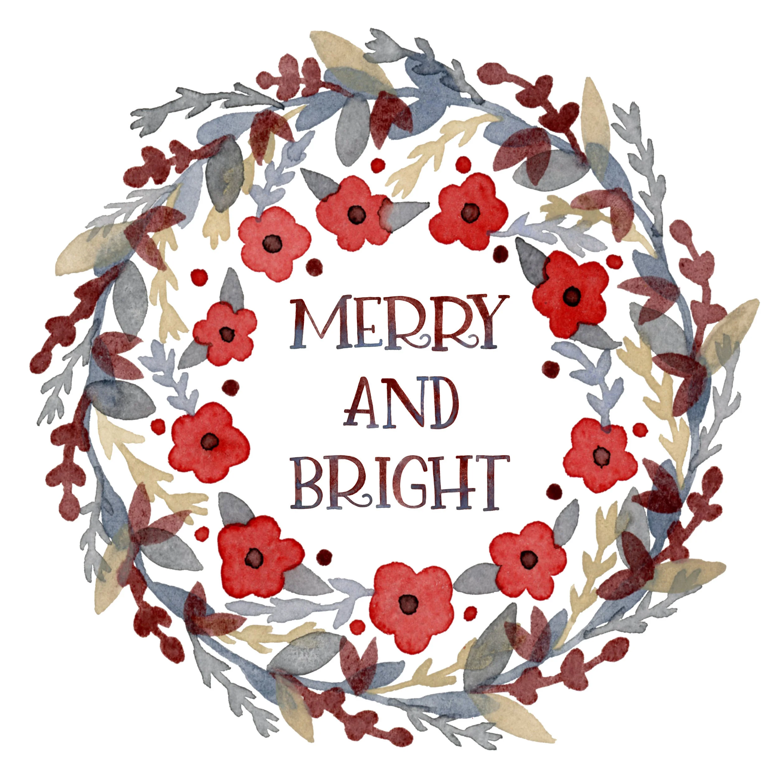 MERRY AND BRIGHT WREATH