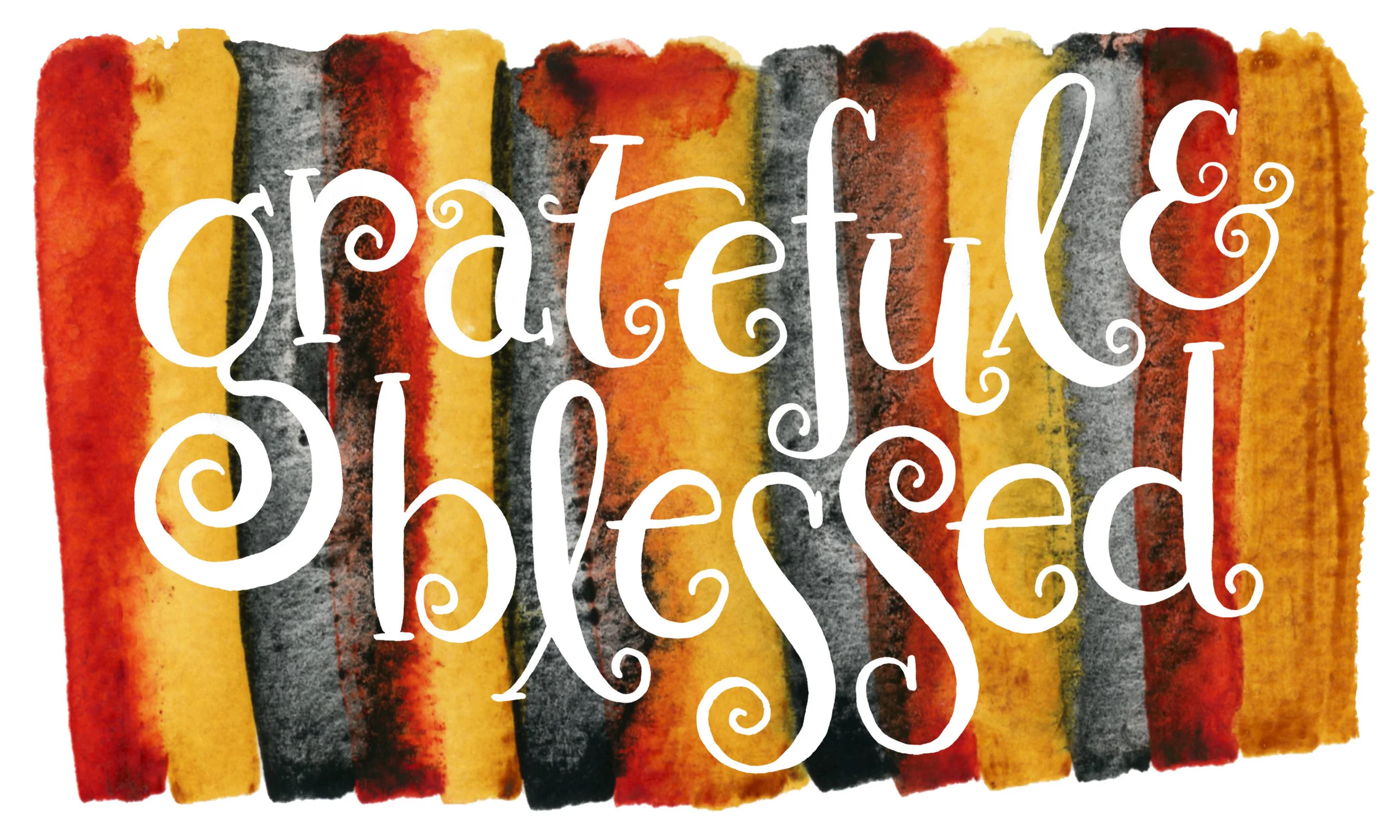 GRATEFUL & BLESSED AUTUMN STRIPES