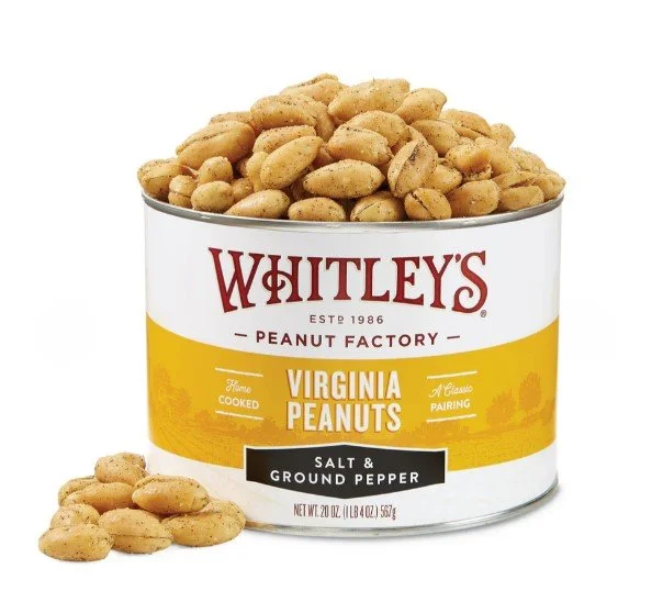 Whitley's Salt and Ground Pepper Virginia Peanuts 12oz