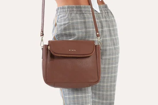 leather fold over crossbody bag