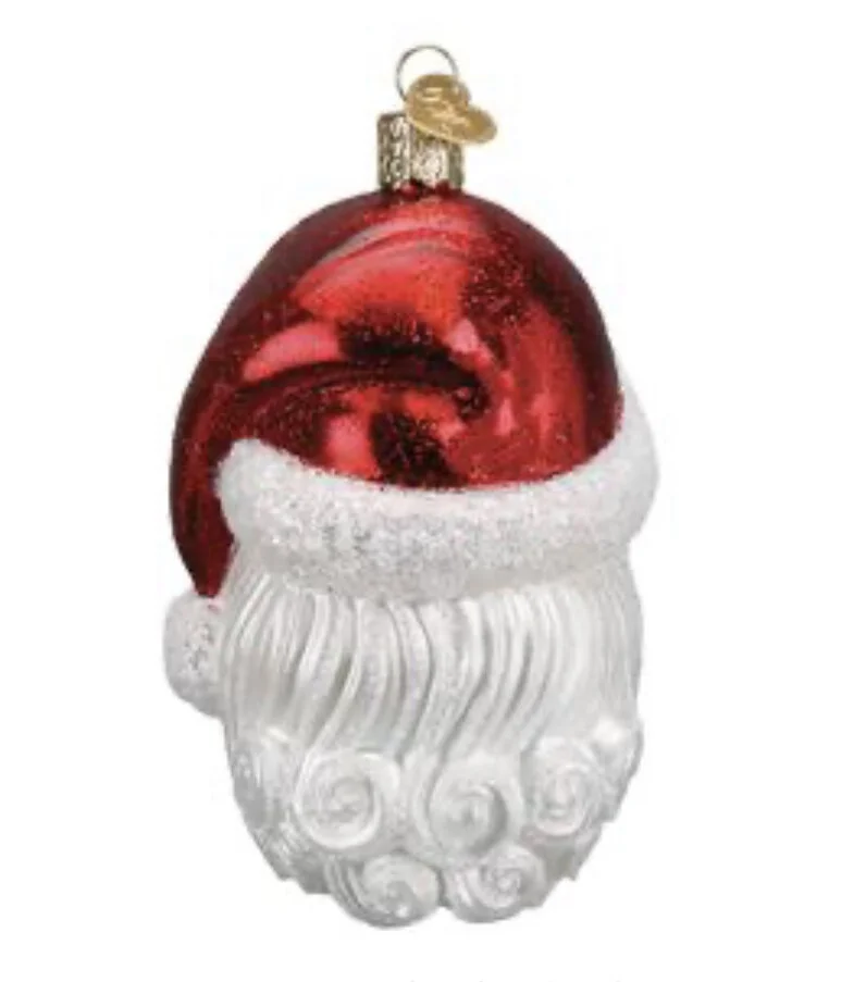 Old World Christmas Santa With Face Mask Ornament