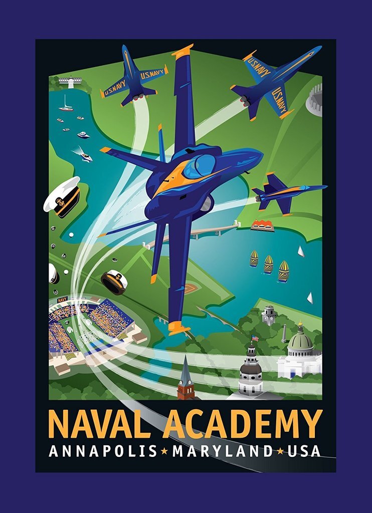Blue Angels: Naval Academy Notecard by Joe Barsin Citizen Pride 5x7