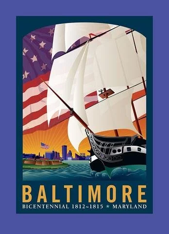Baltimore: By The Dawn's Early Light Notecard by Joe Barsin Citizen Pride 5x7