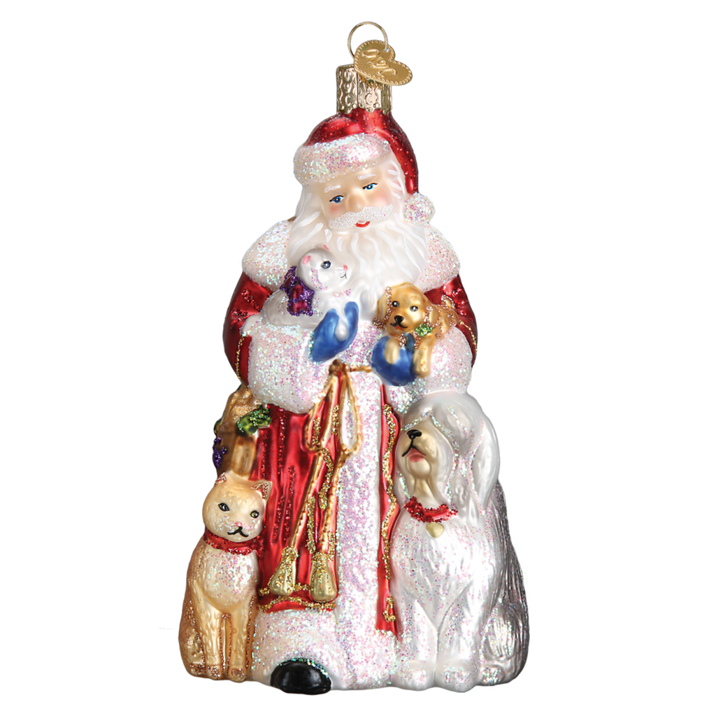 Santa's Furry Friends Ornament Old World Christmas